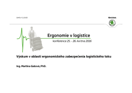 9-Výzkum v oblasti ergonomického zabezpečení logistického toku