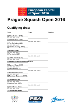 Prague Squash Open 2016 Qualifying draw