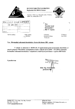 Page 1 ByrovÉ DRUžsTvo PREšov Bajkalská 30, 080 01 Prešov