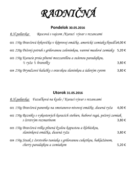 Denné menu 30.05.