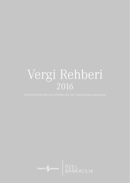 Vergi Rehberi 2016