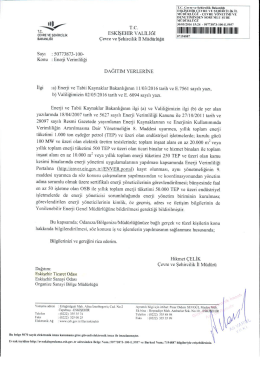 enerji verimliliği hk. - Eskişehir Ticaret Odası