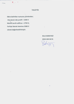 Zehra Hanım Birol Karayazı Kapı Teklifi 19.05.2016 194 KB