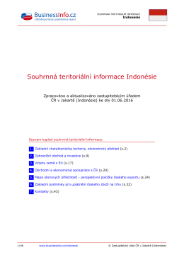 Souhrnná teritoriální informace Indonésie