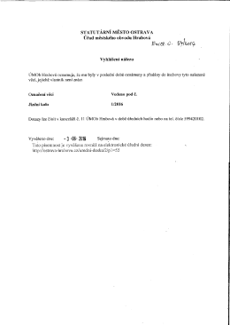 Vyhl&aacute;&scaron;en&iacute; n&aacute;lezu č. 1/2016