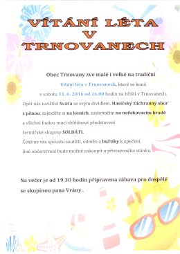 V&iacute;t&aacute;n&iacute; l&eacute;ta v Trnovanech 2016