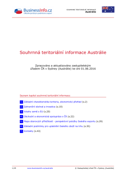Souhrnná teritoriální informace Austrálie