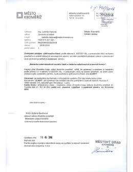 zveřejnění zahájení zjišťovacího řízení podle zákona č