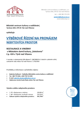 V&Yacute;BĚROV&Eacute; Ř&Iacute;ZEN&Iacute; na pron&aacute;jem nebytov&yacute;ch