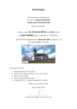 DSO Chomutovsko - Pozvánka na valnou hromadu