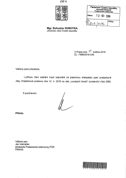 Page 1 Mgr. Bohuslav SOBOTKA předseda vlády České republiky V