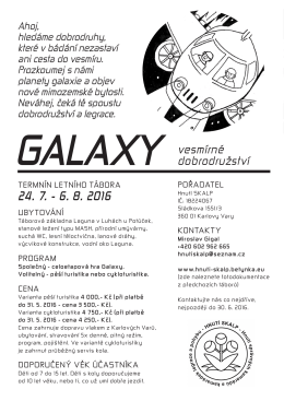 Galaxy 2016 pozvánka