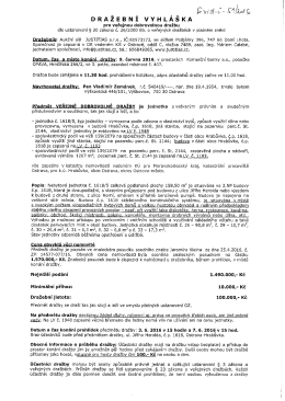 dražba nebytov&eacute; jednotky v k.&uacute;. Hrabůvka dne 9.6.2016