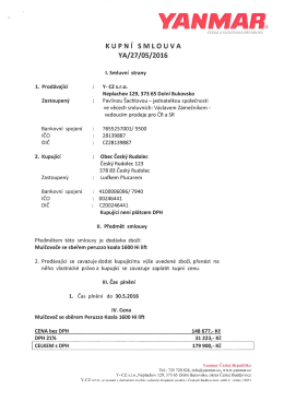 Pořízení mulčovače - smlouva