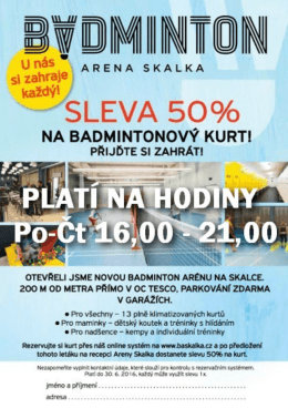 ZDE - Badminton Aréna Skalka