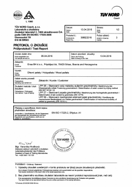 Page 1 L 1060 : T&Uuml;V NORD Czech, s.r.o. Laboratoře a zku&scaron;ebny