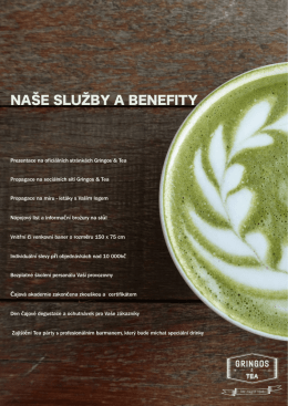 dal&scaron;&iacute; benefity ke stažen&iacute; - Gringos & Tea Gringos & Tea