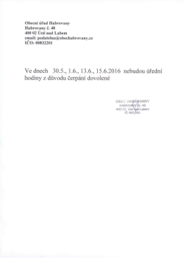 Dovolen&aacute; obecn&iacute; &uacute;řad