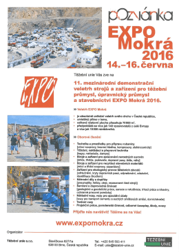 Pozvánka na Expo Mokrá 2016