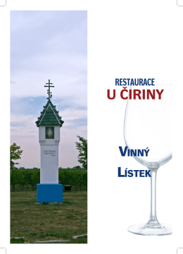 vinný lístek / wine list - Restaurace U Čiriny Praha