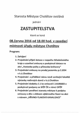 Pozv&aacute;nka na ZM dne 08.06.2016