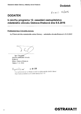 Evid.č. 52/2016: Dodatek k n&aacute;vrhu programu 12. zased&aacute;n&iacute; ZMOb