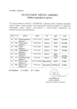 Dokument - Statut&aacute;rn&iacute; město Liberec