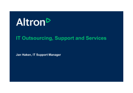 IT Outsourcing, Support and Services