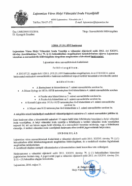 1/2016. (V.31.) HVI hat&aacute;rozat