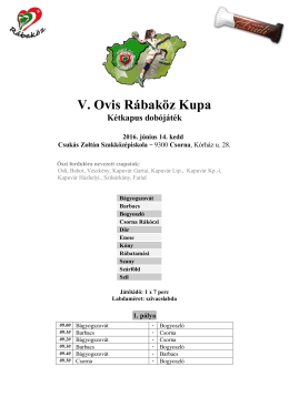 Rábaköz Kupa - www.hetfokc.hu