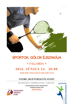 fallabda - Szolnoki SportCentrum