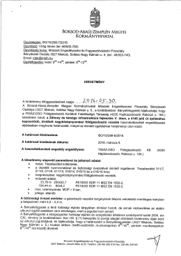 Záhony és térsége infrastruktúra fejlesztés V. ütem