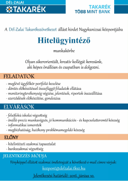 Teljes oldalas fénykép - Dél-Zalai Egyesült Takarékszövetkezet