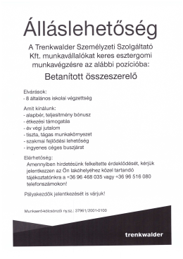Álláslehetőség