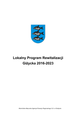Lokalny Program Rewitalizacji Giżycka 2016-2023