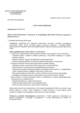 Zapytanie ofertowe - Główny Urząd Statystyczny