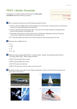 TEST z działu: Dynamika