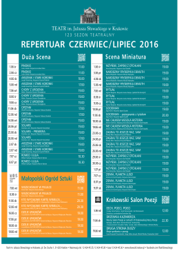 up-to-date repertoire - Teatr im. Juliusza Słowackiego w