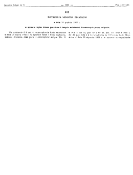 Page 1 Monitor Polski Nr 7 1 &ndash; 833 &ndash; POZ. 41 0 1 411 4 1 I