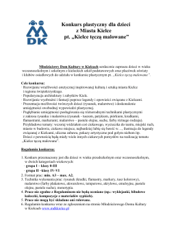 Regulamin konkursu - Strona MDK w Kielcach