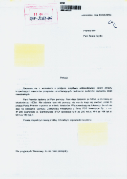Odwzorowanie cyfrowe petycji