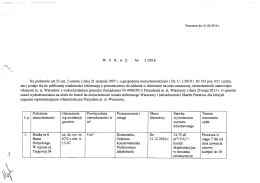 Informacja 2/2016 o przeznaczeniu do oddania w dzierżawę na