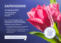 zaproszenie - Polskie Towarzystwo Farmaceutyczne