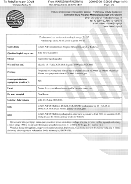 Ostrzeżenie meteorologiczne Nr 37 - burze z gradem/1