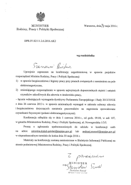 Zaproszenie na konferencję uzgodnieniową