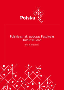 Polskie smaki podczas Festiwalu Kultur w Bonn