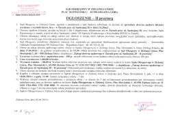 ogłoszenie o sprzedaży drewna opałowego