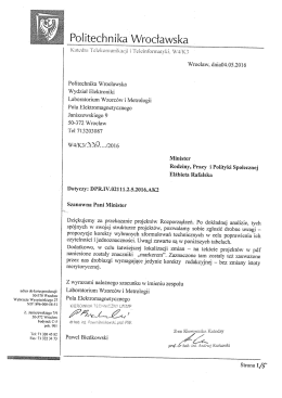 Uwagi LWiMP PW - Ministerstwo Rodziny, Pracy i Polityki Społecznej
