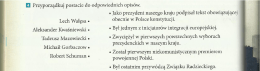 H Przyporządkuj postacie do odpowiednich opisów. Lech Wałęsa `