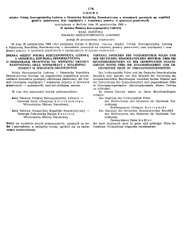 Page 1 I 70 U M O W A między Polską Rzecząpospolitą Ludową a